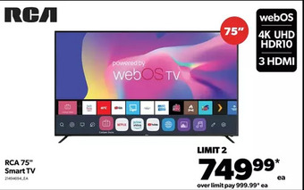 Real Canadian Superstore Rca 75" smart tv offer