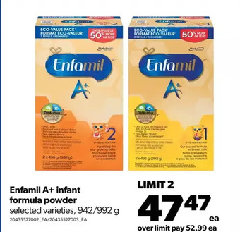 Real Canadian Superstore Enfamil a+ infant formula powder offer
