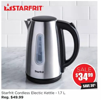 Kitchen Stuff Plus Starfrit cordless electric kettle offer