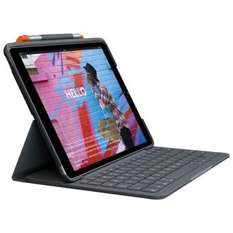 Best Buy Logitech slim folio keyboard case for ipad (9th/8th/7th gen) - black offer