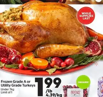 Calgary Co-op Frozen Grade A or Utility Grade Turkeys offer