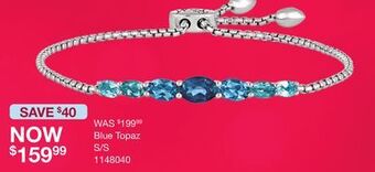 Charm Diamond Blue topaz s/s offer