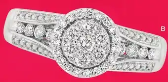 Charm Diamond 10k white gold 0.50ctw round diamond fashion ring offer