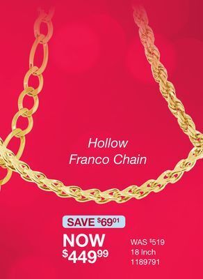 Charm Diamond 10k yellow gold 18" 2.00mm semi solid diamond-cut franco chain offer