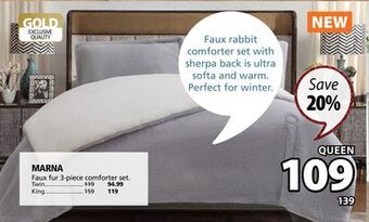 JYSK Marna 3 piece comforter set offer