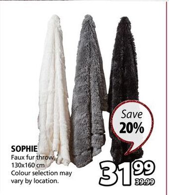 JYSK Sophie faux fur throw offer