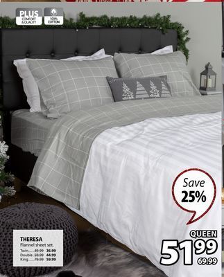 JYSK Theresa flannel sheet set offer