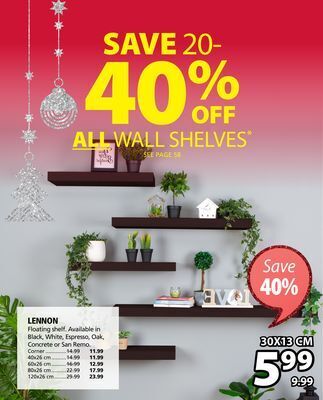 JYSK Lennon floating shelf offer