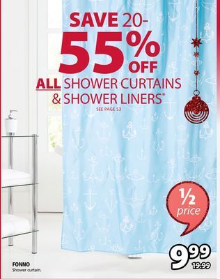 JYSK Fonno shower curtains offer