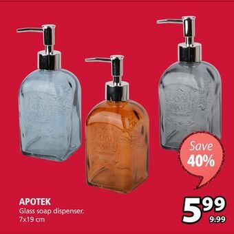 JYSK Apotek glass soap dispenser offer