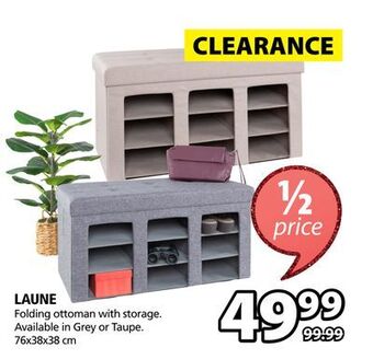 JYSK Laune folding ottoman with storage offer