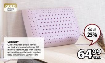 JYSK Serenity classic moulded pillow offer