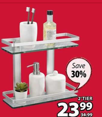 JYSK Esrum aluminium and glass wall shelves offer