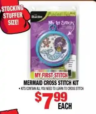 Len's Mill Stores Mermaid cross stitch kit offer