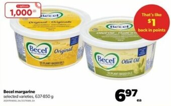 Real Canadian Superstore Becel margarine 637-850g offer