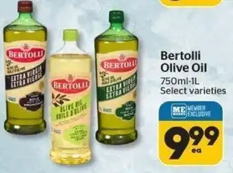 Calgary Co-op Bertolli Olive Oil 750ml-1L offer