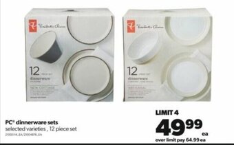 Real Canadian Superstore PC dinnerware sets 12 piece set offer