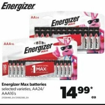 Real Canadian Superstore Energizer Max batteries AA24/AAA16's offer