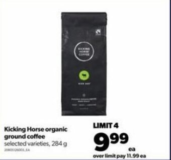 Real Canadian Superstore Kicking Horse organic ground coffee 284g offer