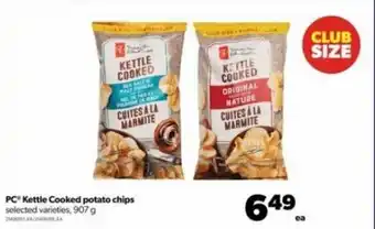 Real Canadian Superstore PC Kettle cooked potato chips 907g offer