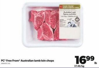 Real Canadian Superstore PC Free from Australian lamb loin chops offer