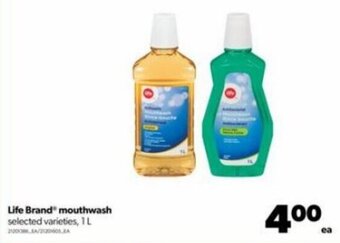 Real Canadian Superstore Life brand mouthwash 1L offer