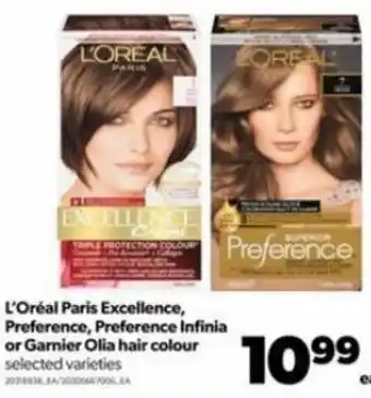 Real Canadian Superstore L' Oreal Paris Excellence, Preference, Preference Infinia or Garnier Olia hair colour offer
