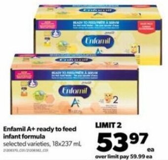 Real Canadian Superstore Enfamil A+ ready to feed infant formula 18x237ml offer