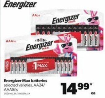 Real Canadian Superstore Energizer Max batteries AA24/AAA16's offer