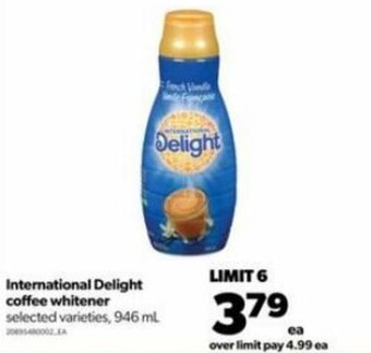 Real Canadian Superstore International Delight coffee whitener 946ml offer