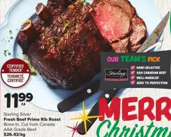 Thrifty Foods Sterling Silver Fresh Beef Prime Rib Roast offer