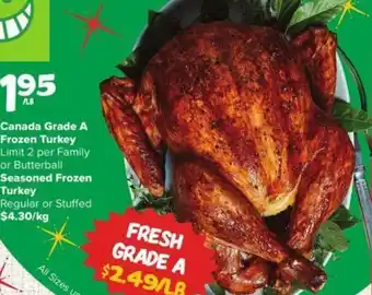 Canada Grade A Frozen Turkey or Butterball Seasoned Frozen Turkey