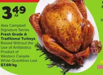 Thrifty Foods Alex Campbell Signature Series Fresh Grade A Traditional Turkeys offer