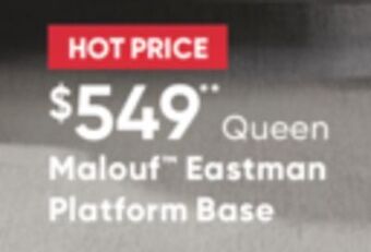 Sleep Country Malouf eastman platform base offer