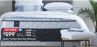 Sleep Country Sealy perfect rest holt mattress offer