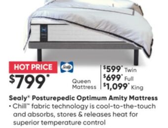 Sleep Country Sealy posturepedic optimum amity mattress offer