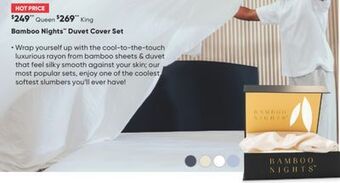 Sleep Country Bamboo nights duvet cover set offer