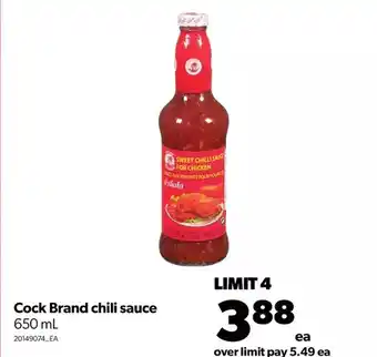 Real Canadian Superstore Cock brand chili sauce offer
