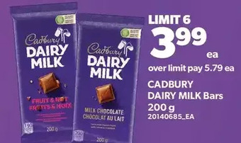 Real Canadian Superstore Cadbury dairy milk bars offer