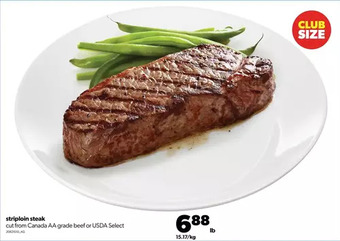 Real Canadian Superstore Striploin steak offer