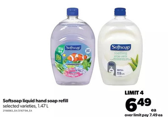 Real Canadian Superstore Softsoap liquid hand soap refill offer