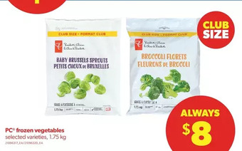 Real Canadian Superstore Pc frozen vegetables offer