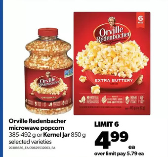 Real Canadian Superstore Orville redenbacher microwave popcorn or kernel jar offer