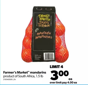 Real Canadian Superstore Farmer's market mandarins offer