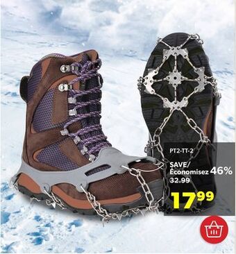 Shopper+ Crampons ice cleats traction snow grips for walking climbing, stainless steel spikes offer