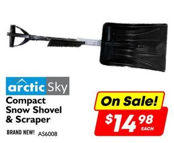 Factory Direct Arctic sky compact snow shovel & scraper offer