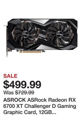 Newegg Asrock radeon rx 6700 xt challenger d gaming graphic card, 12gb gddr6 vram, amd rdna2 (rx6700xt cld 12g) offer
