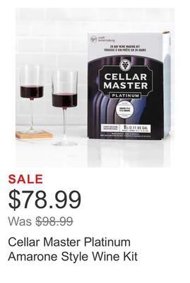 Costco Cellar master platinum amarone style wine kit offer