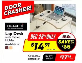 Factory Direct Gravitti lap desk with tablet holder offer