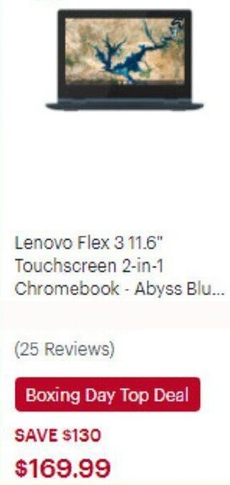 Best Buy Lenovo flex 3 11.6" touchscreen 2-in-1 chromebook offer